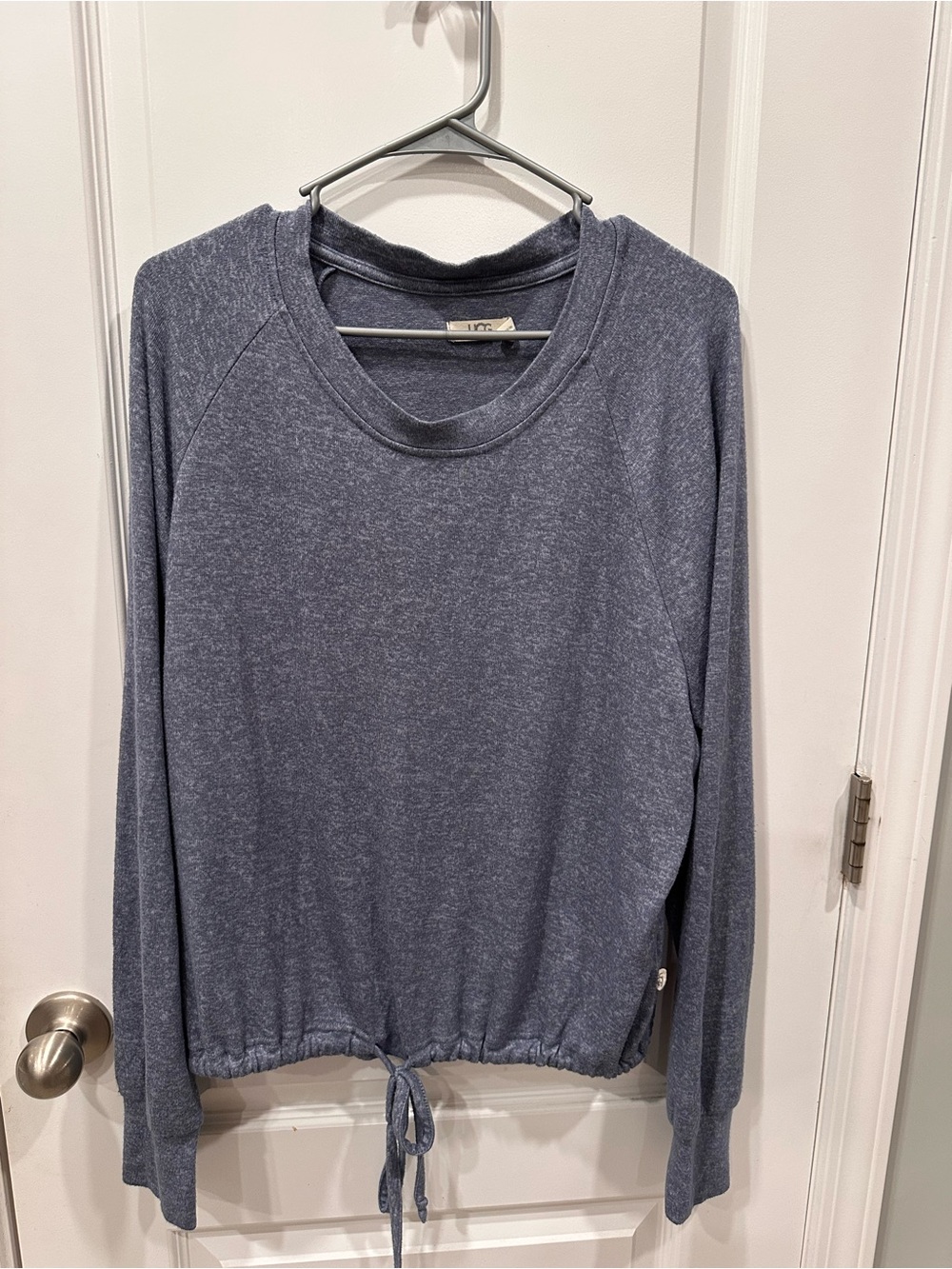 UGG Blue Drawstring Hem Pullover Sweatshirt